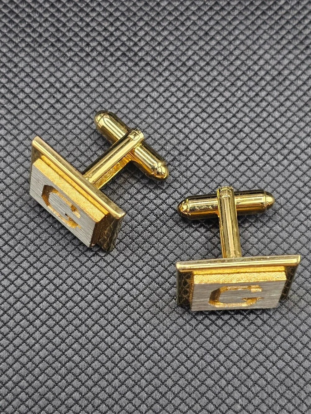 Gold and Silver Tone 'G' Initial Cufflinks